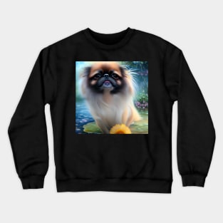 Cute Pekinese Art Crewneck Sweatshirt